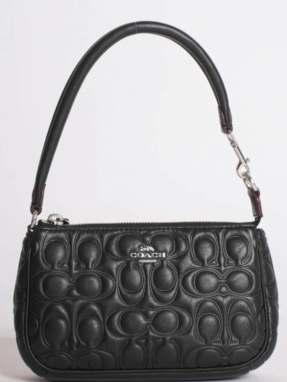 Coach Nolita 19 Black Quilted Leather Signature C Logo Shoulder Bag Handbag